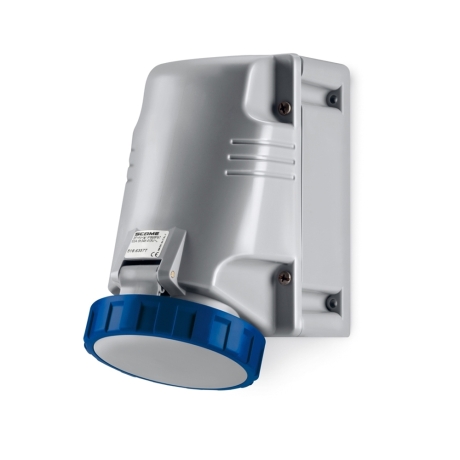 Tomacorriente p/adosar industria 2x63A+T 250V IP67 6h Optima