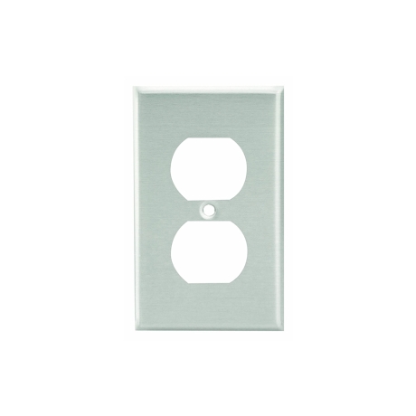 Placa para tomacorriente doble de aluminio