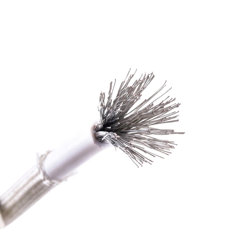 Cable silicona con fibra de vidrio estañado 1x6mm2, 1kV 180°C, blanco, x metro lineal