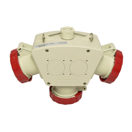Adaptador múltiple OUT: 3 tomacorrientes 3x32A+T 415V IP67 6h