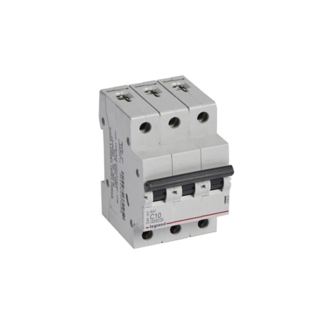 Interruptor termomagnético 3x10A 10/6kA 230/440V C DIN RX3