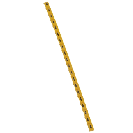 Dígitos Duplix número 4 amarillo x20und
