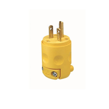 Enchufe plano 2x20A+T 250V NEMA 6-20P PVC amarillo