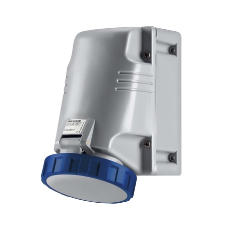 Tomacorriente p/adosar industria 3x63A+T 250V IP67 9h Optima