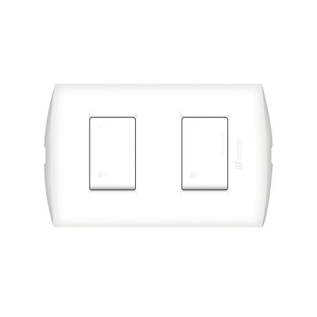 Interruptor doble 10A 250V 3 vias blanco Modus Style