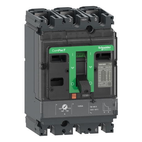 Interruptor termomagnético fijo 3X40A 36/18/15kA 220/380/440V NSX100F