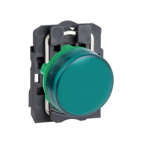 Piloto verde 240VAC plástico 22mm