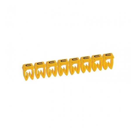 Marcador letra: U para cable 0.5-1.5mm2 amarillo x30und