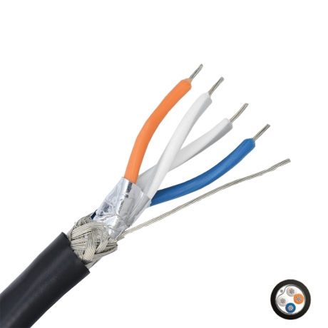 Cable CAN bus/Modbus RS-485 120Ohm 2x2x22AWG libre de halógeno, UL, x metro lineal