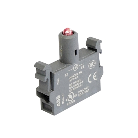 Block lámpara LED verde 230VAC para piloto/pulsador luminoso
