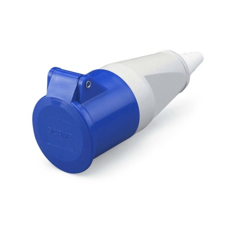 Tomacorriente aéreo industrial 2x16A+T 250V IP44 6h IEC309