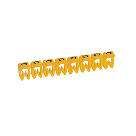 Marcador letra: C para cable 0.5-1.5mm2 amarillo x30und