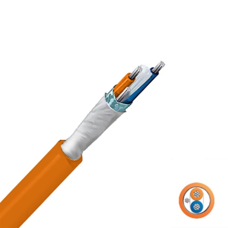 Cable Profibus PA/Fieldbus Foundation 1x2x18AWG, naranja libre de halógeno, UL, metro lineal