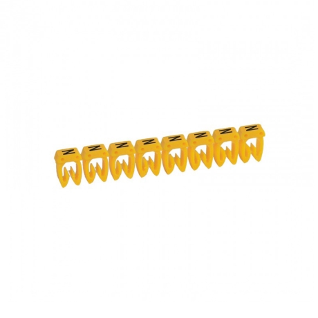Marcador letra: N para cable 0.5-1.5mm2 amarillo x30und