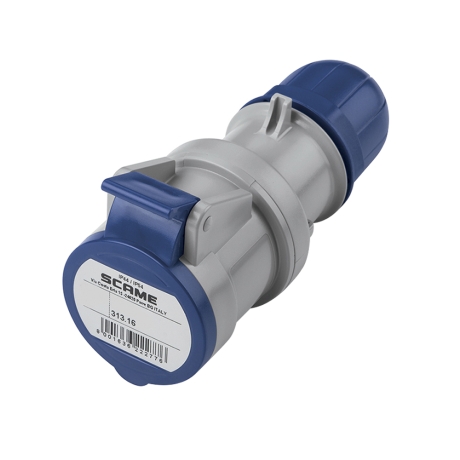 Tomacorriente aéreo industrial 3x16A+T 250V IP44 6h Optima