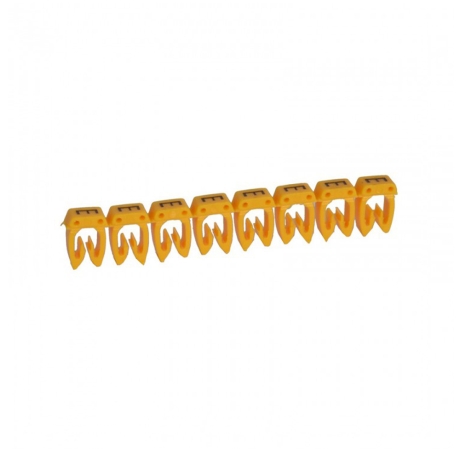 Marcador letra: E para cable 0.5-1.5mm2 amarillo x30und