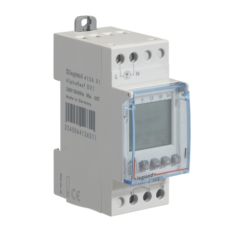 Interruptor horario digital multisemanal 16A 220V 2 módulos