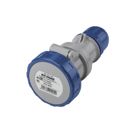 Tomacorriente aéreo + enchufe industrial 2x16A+T 250V IP67 6h Optima