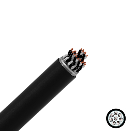 Cable instrumentación apantallado 8x2x18AWG 300V 90°C libre de halógeno, UL