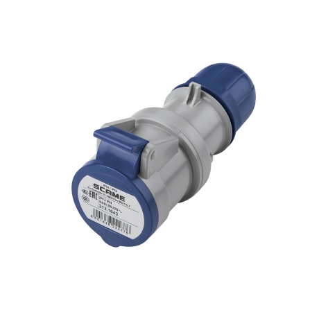 Tomacorriente aéreo industrial 2x16A+T 250V IP44 6h Optima
