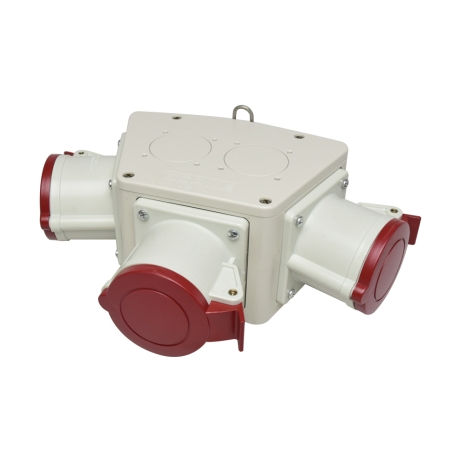 Adaptador múltiple OUT: 3 tomacorrientes 3x32A+T 415V IP44 6h
