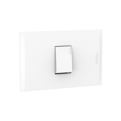 Interruptor simple 10A 250V 3 vías blanco c/placa blanca