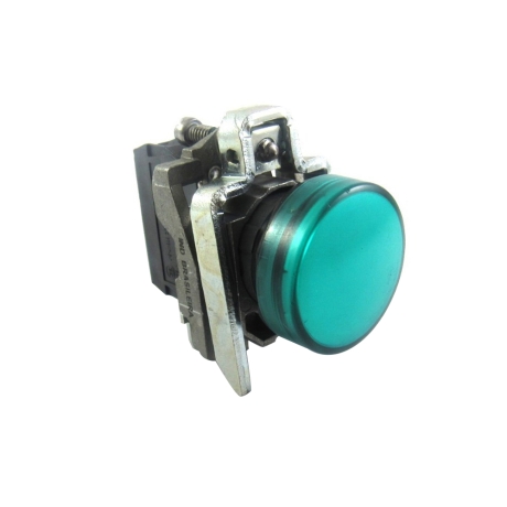Piloto luminoso rasante verde 230/240VAC 22mm IP65