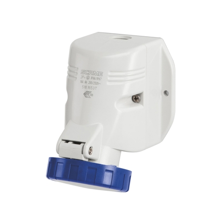 Tomacorriente p/adosar industria 3x32A+T 250V IP67 6h Optima