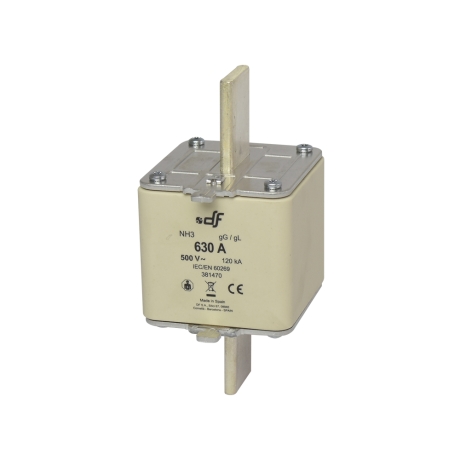 Fusible NH-II 630A 500VAC IDC 120kA con indicador gL-gG