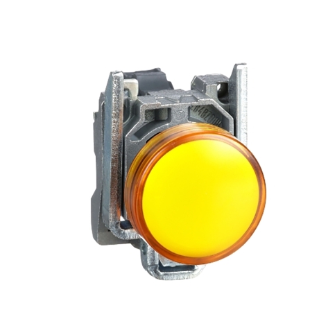 Piloto luminoso rasante amarillo LED 110/120VAC 22mm IP65
