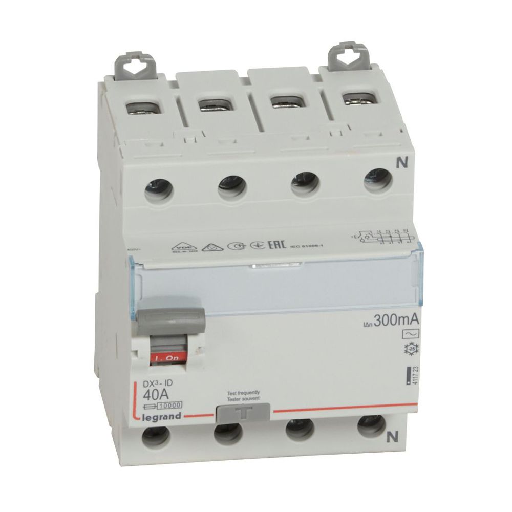 Interruptor diferencial 4x40A 300mA 230V 4 m贸dulos DIN