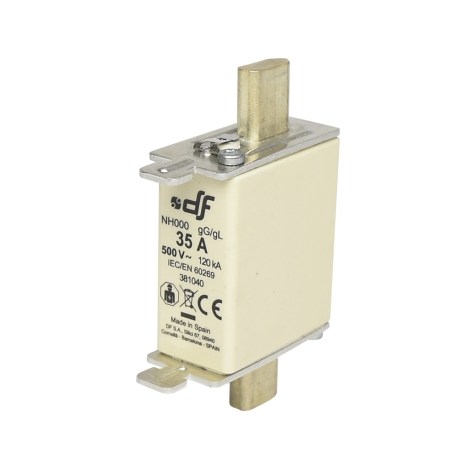 Fusible NH-000 35A 500VAC IDC 120kA con indicador gL-gG