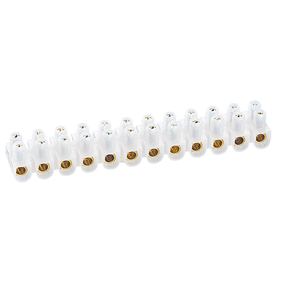 Bornera de regleta 10mm2 12 bornes Nylbloc blanco
