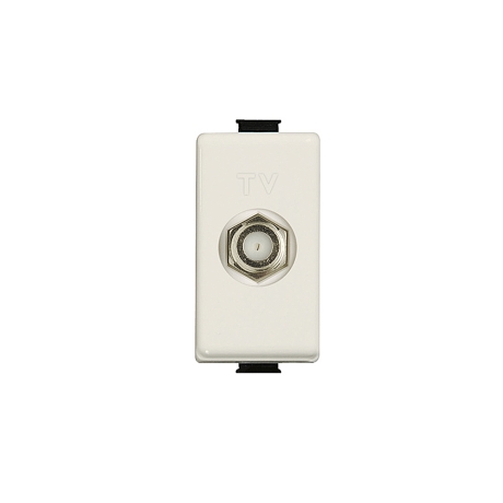 Toma coaxial TV tipo F 1 módulo marfil Matix
