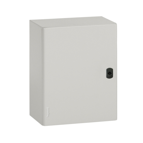 Tablero para adosar metálico 500x400x200mm con puerta c/plancha de montaje
