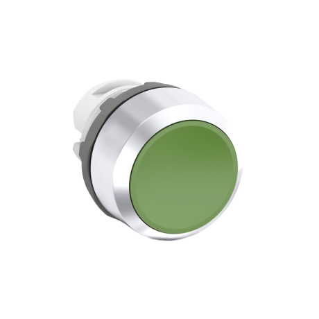 Cabeza para pulsador luminoso no rasante verde 22mm plástico cromado