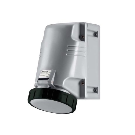 Tomacorriente p/adosar industria 3x63A+T 500V IP67 7h Optima
