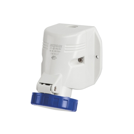 Tomacorriente p/adosar industria 2x32A+T 250V IP67 6h Optima