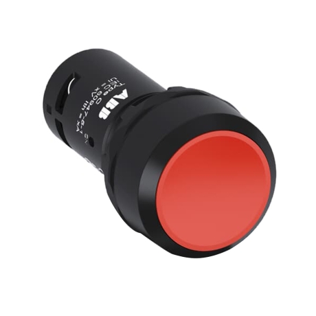 Pulsador rasante no luminoso rojo 22mm sin block