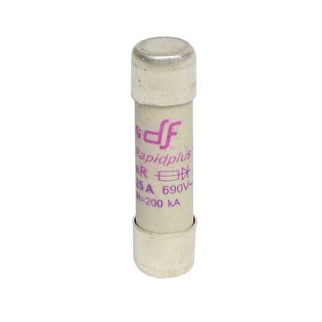 Fusible cartucho 10x38mm ultra rápido 25A 600VAC 100kA aR