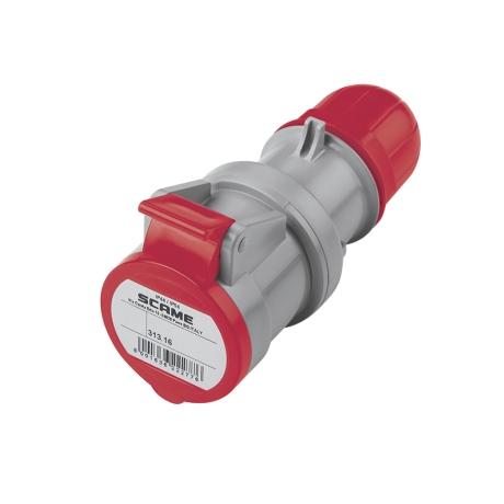 Tomacorriente aéreo industrial 3x16A+N+T 415V IP44 6h Optima